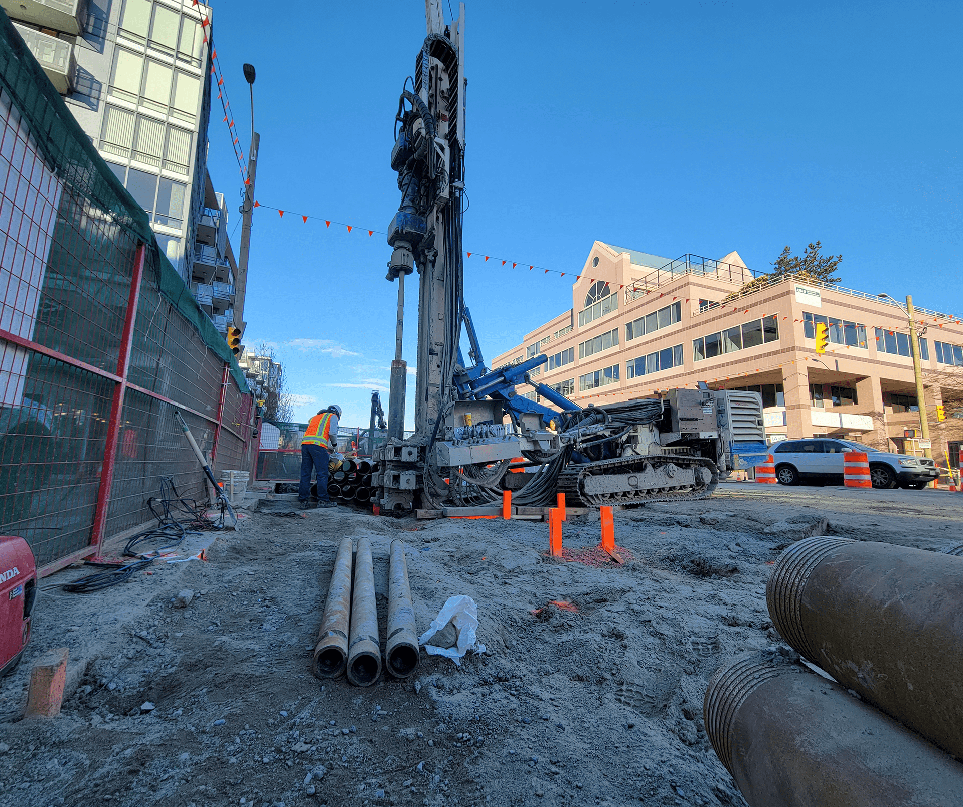 Two People Working Onsite